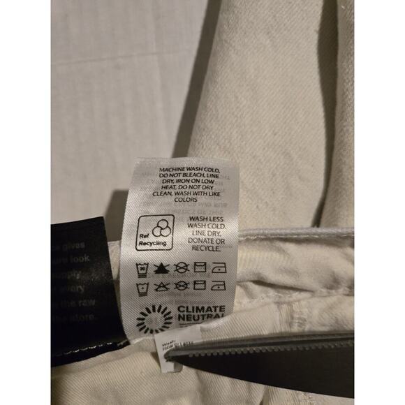 Womens Reformation Rowe Mid Rise Relaxed Straight Jeans Off White Size 30 - Picture 5 of 16